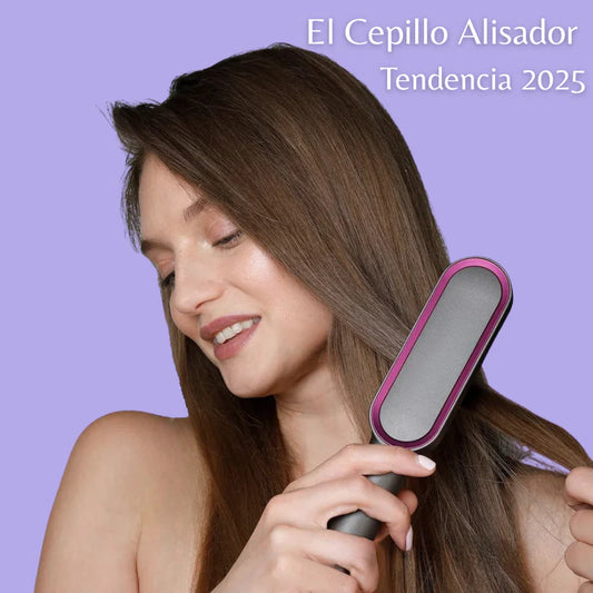 Cepillo Alisador Premium 2 en 1 - Transforma tu Melena en Segundos😍